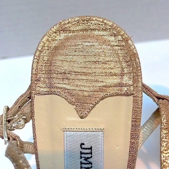 Vintage Jimmy Choo 90’s Rose Gold Sparkly Slingback Heals: S- 7.5 - Picture 14 of 15